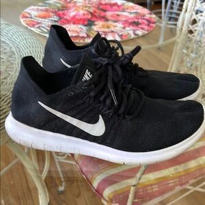 Nike Black and White flyknit sneakers